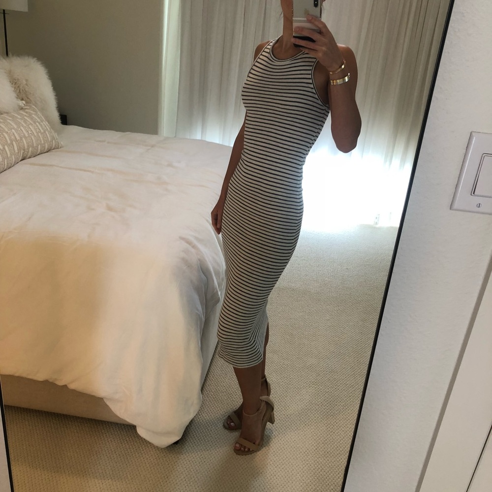 Black and white body con dress